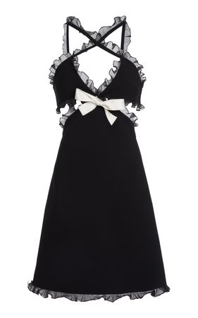 Ruffled Cady Cutout Mini Dress By Giambattista Valli | Moda Operandi