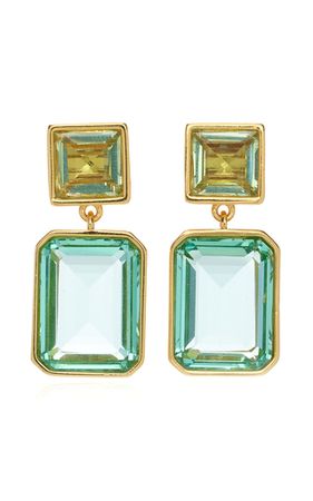 Lush Gold-Plated Glass Earrings By Lizzie Fortunato | Moda Operandi
