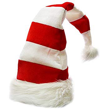 Amazon.com: Red and White Candy Cane Striped Christmas Santa Hat - 12 Pack: Arts, Crafts & Sewing