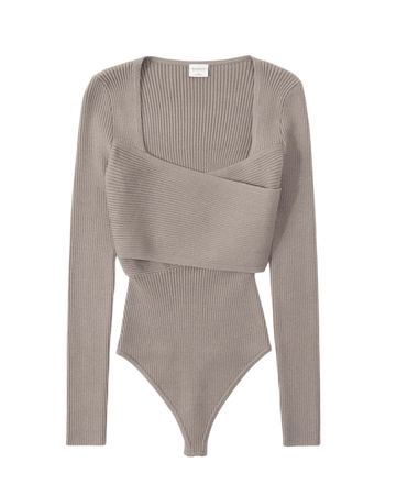 LuxeLoft Wrap Sweater Bodysuit
