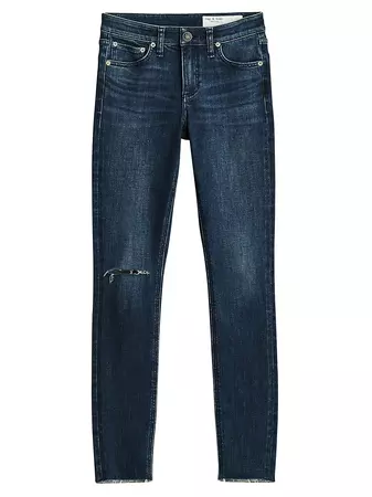Shop rag & bone Cate Mid-Rise Skinny Jeans | Saks Fifth Avenue