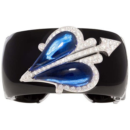 Ella Gafter Sagittarius Zodiac Cuff Bracelet with Diamonds For Sale at 1stDibs