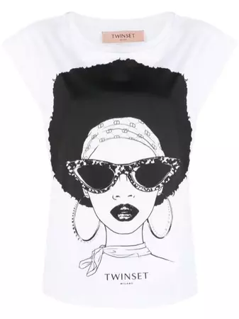 TWINSET graphic-print T-shirt - Farfetch