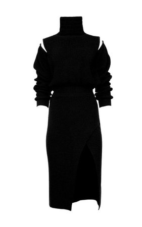Cutout Knit Wool-Blend Midi Dress By Brandon Maxwell | Moda Operandi