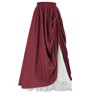 edwardian skirt red long