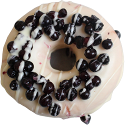 Donuts Chocolate cake with vanilla cream Blueberry Sky