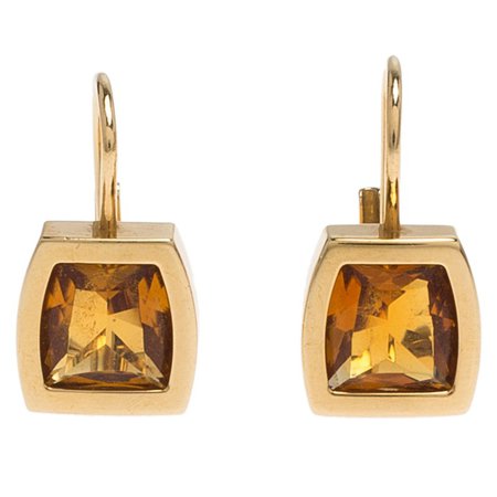 Cartier Citrine Yellow Gold Earrings