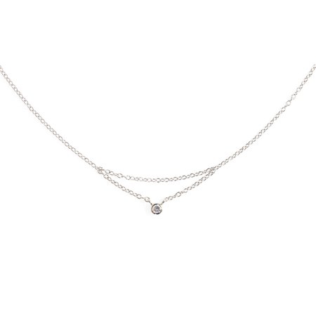 Catbird, Chained to my Heart Necklace, White Gold