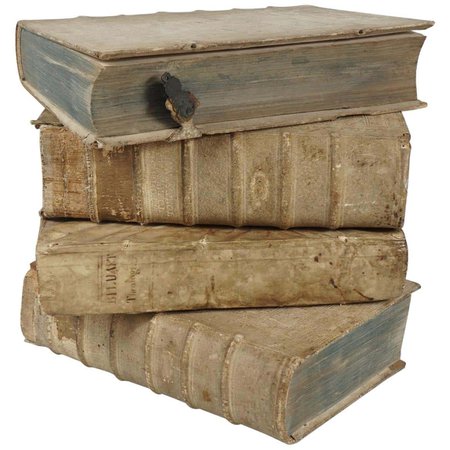 Four 18th Century Vellum Covered Latin Books For Sale at 1stDibs