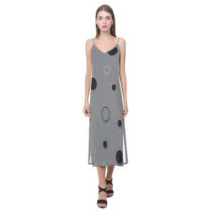 Black Polka Dots V-Neck Open Fork Long Dress(Model D18) – Rockin Docks Deluxephotos