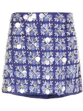 DES PHEMMES Bead sequin-embellished Mini Skirt - Farfetch