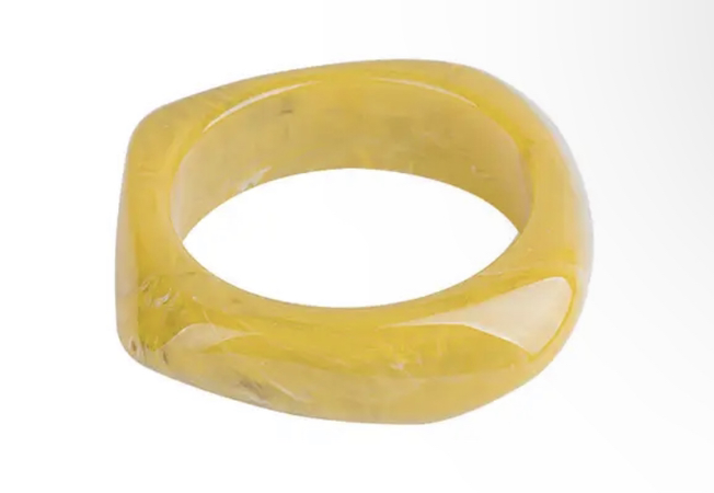 yellow resin bracelet