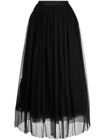 CHANEL Pre-Owned 2000 Pleated Chiffon Silk Skirt - Farfetch