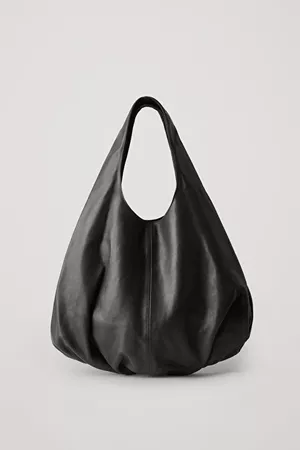 GATHERED LEATHER SHOPPER - black - Bags - COS WW