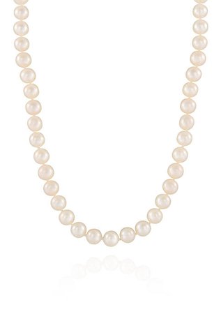 Belk & Co. Freshwater Pearl Necklace in 14k Yellow Gold