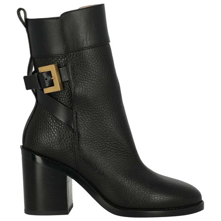 Stuart Weitzman Woman Ankle boots Black Leather IT 36 For Sale at 1stDibs