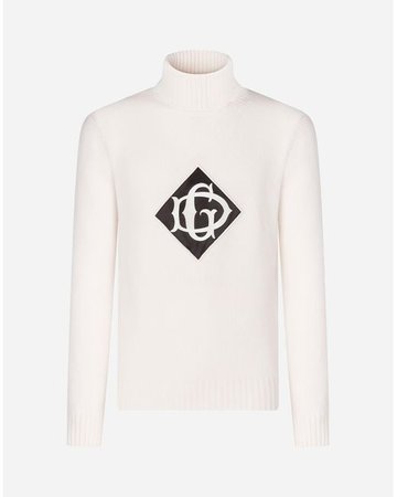 Dolce & Gabbana Cashmere Wool V-neck Sweater in White for Men - Save 50% - Lyst