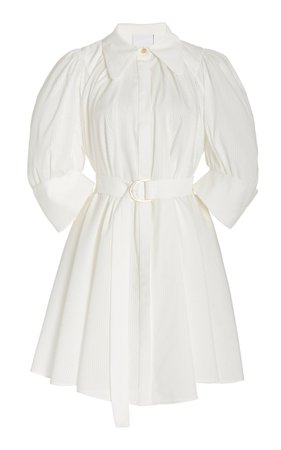 Lorne Belted Cotton-Blend Mini Shirt Dress By Acler | Moda Operandi