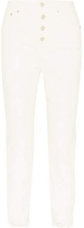 The Perfect Vintage Cropped High-rise Straight-leg Jeans - Ivory