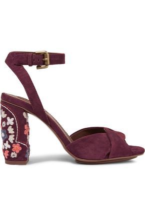 Embroidered suede sandals | SEE BY CHLOÉ | Sale up to 70% off | THE OUTNET