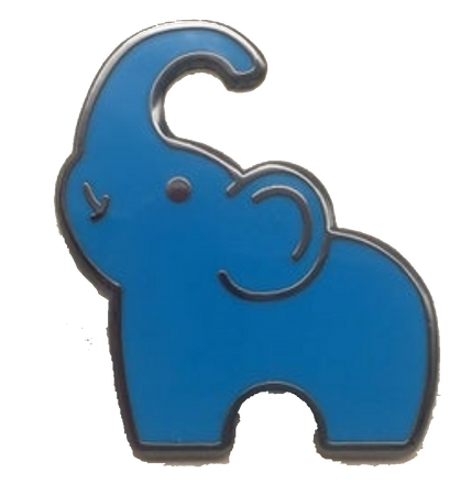 elephant blue pin