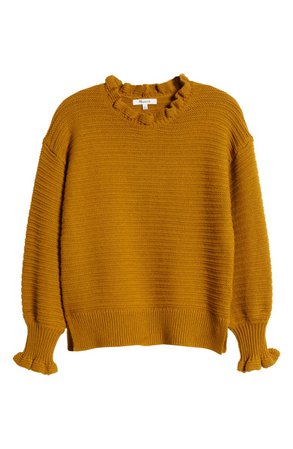 Madewell Ruffle Neck Sweater | Nordstrom