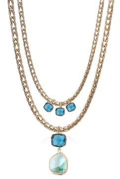 seafoam and blue necklace