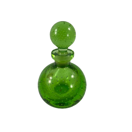 Vintage green glass bottle