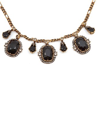 Alexander McQueen crystal-embellished figaro chain necklace - FARFETCH