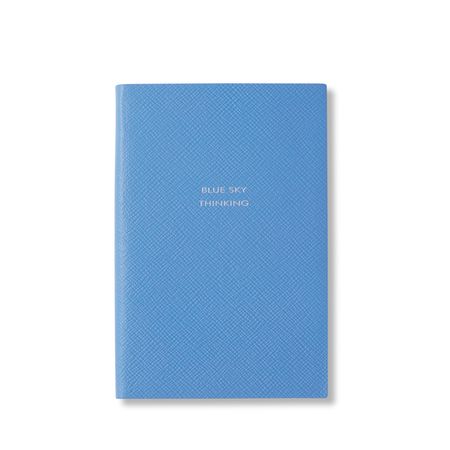 Blue Sky Thinking Chelsea Notebook in Panama in nile blue | Smythson