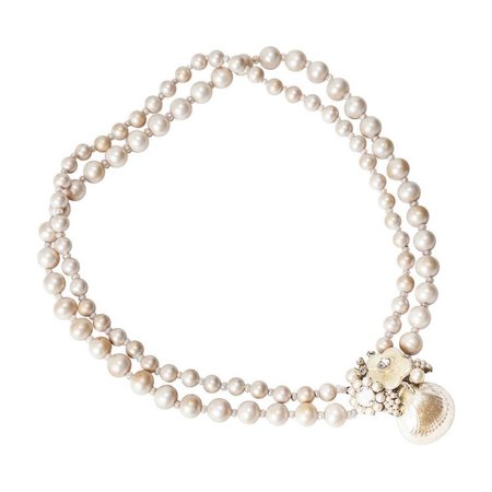 Miriam Haskell Pearl Seashell Necklace