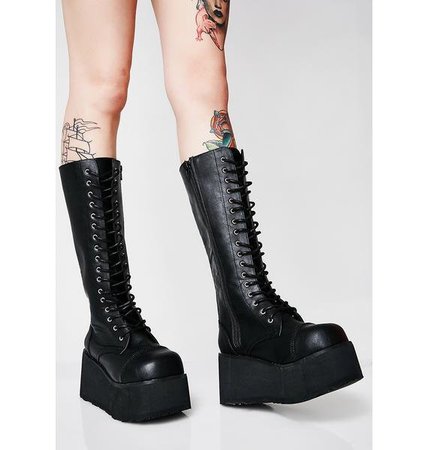 Demonia Stomp You Out Platform Boots