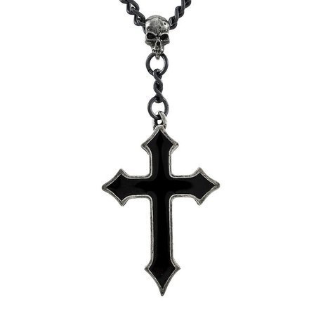 black cross necklace - Google Search