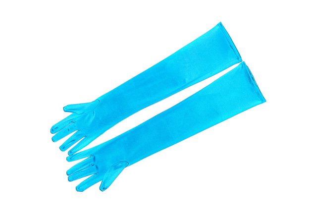Hudiefly - Storenvy Blue Long Satin Elegant Vintage Opera Party Gloves- Bright Turquoise from Hudiefly