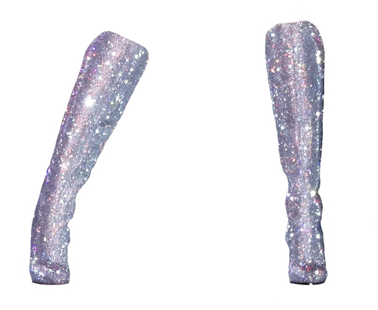 pink purple crystal boots