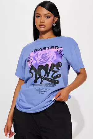 Wasted Love Graphic Tshirt - Lavender | Fashion Nova, Screens Tops and Bottoms | Fashion Nova