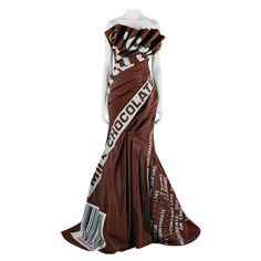 Moschino Couture Rare Hershey Chocolate Bar Runway Gown
