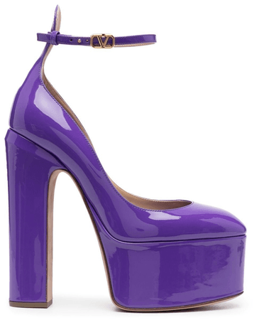 valentino platform purple heels
