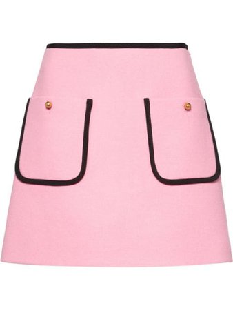 Pink Miu Miu Flared Knitted Skirt | Farfetch.com