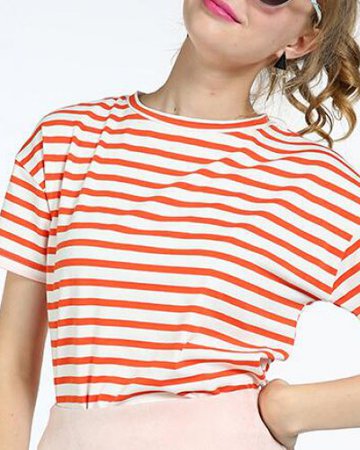 Oraneg striped t-shirt