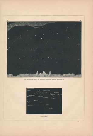 1869 Antique Star Chart October - Etsy