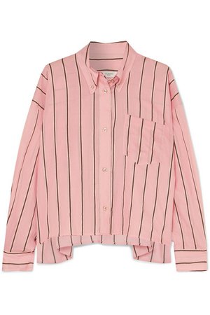 Isabel Marant Étoile | Ycao oversized striped cotton-blend shirt | NET-A-PORTER.COM