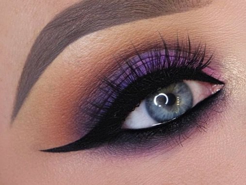 Purple/ yellow “ sunset vibes “ eye makeup