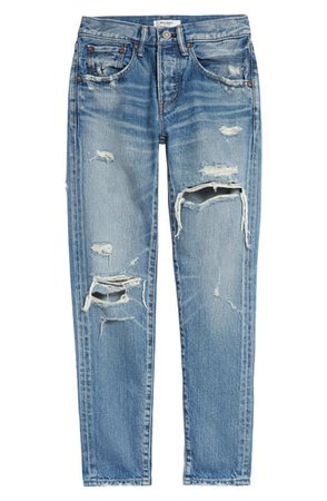 MOUSSY Vintage Bowie Ripped Tapered Leg Jeans | Nordstrom