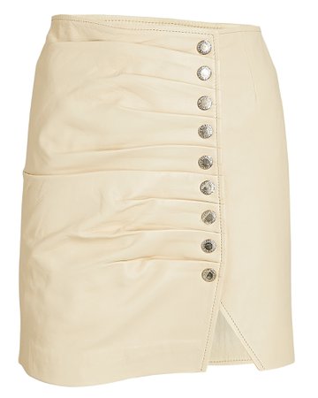 Retrofête Willa Leather Mini Skirt | INTERMIX®