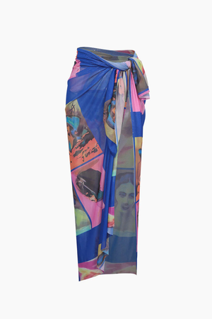 blue skirt wrap cover up comic