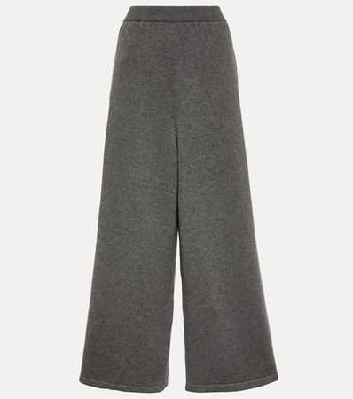 Eloisa Cashmere Wide Leg Pants in Grey - The Row | Mytheresa