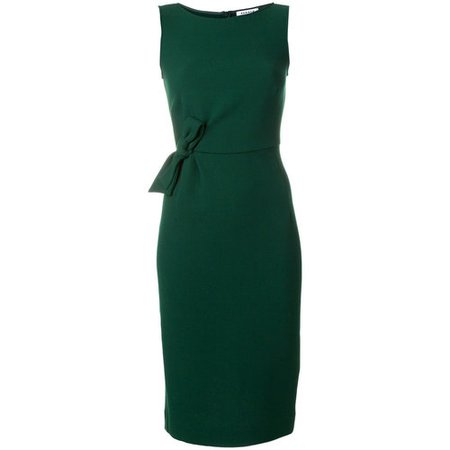 P.A.R.O.S.H The Megan Green Fitted Bow Detail Dress — UFO No More