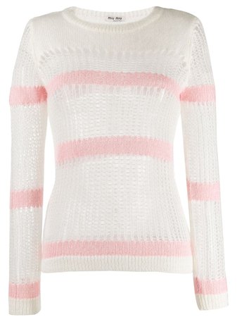 Miu Miu loose knit striped jumper £459 - Shop Online. Same Day Delivery in London