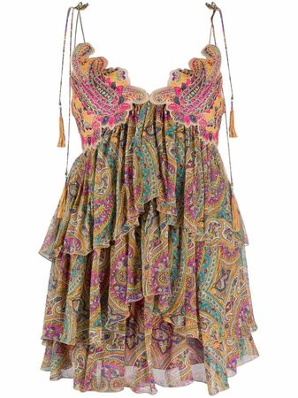 ETRO Embroidered Tiered Dress - Farfetch